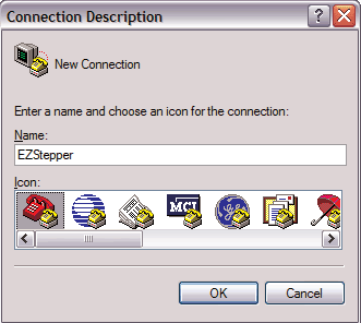 Name the new connection and select icon. Click OK